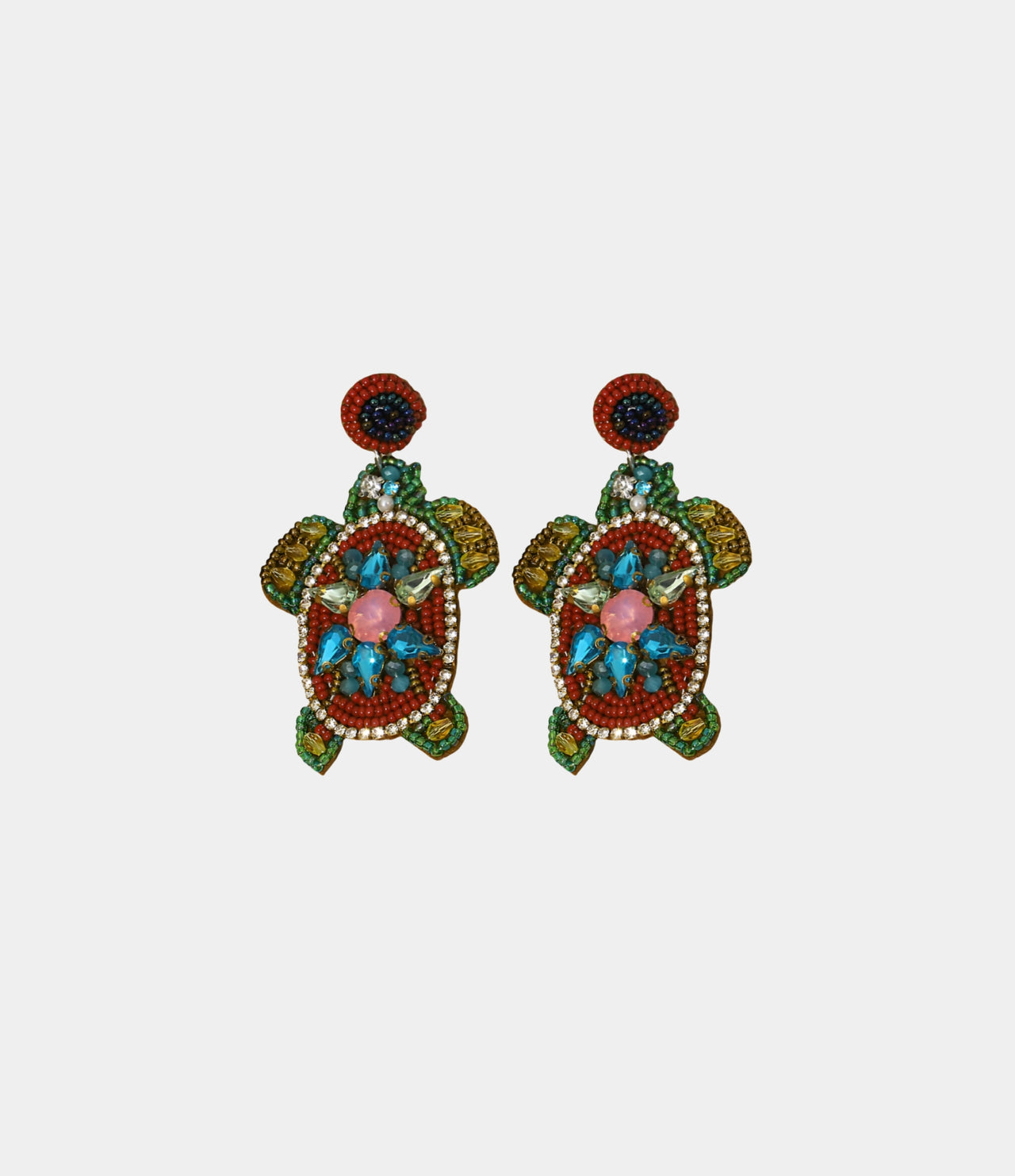 IBIZA BEADED TURTLE EARRINGS